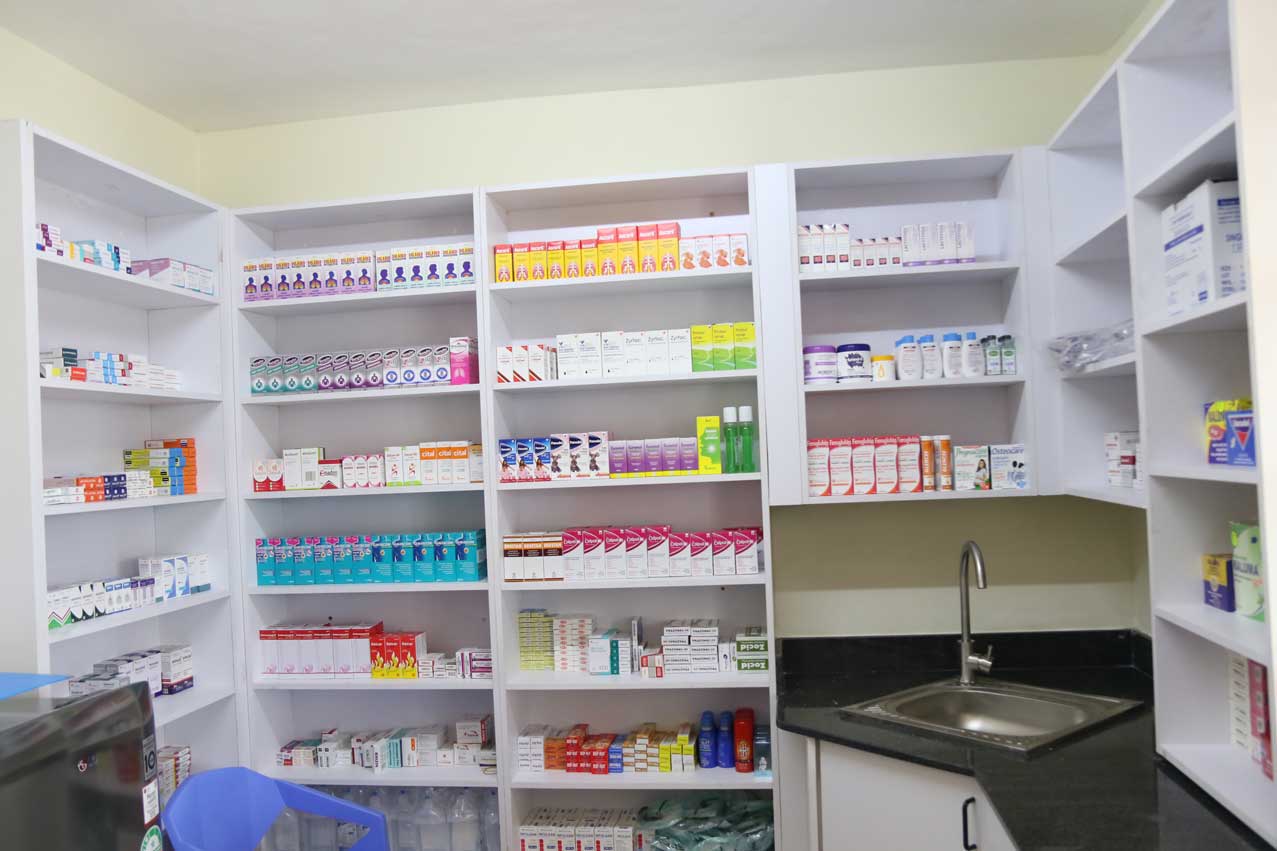 Medilife Hospital pharmacy with fully stocked shelves