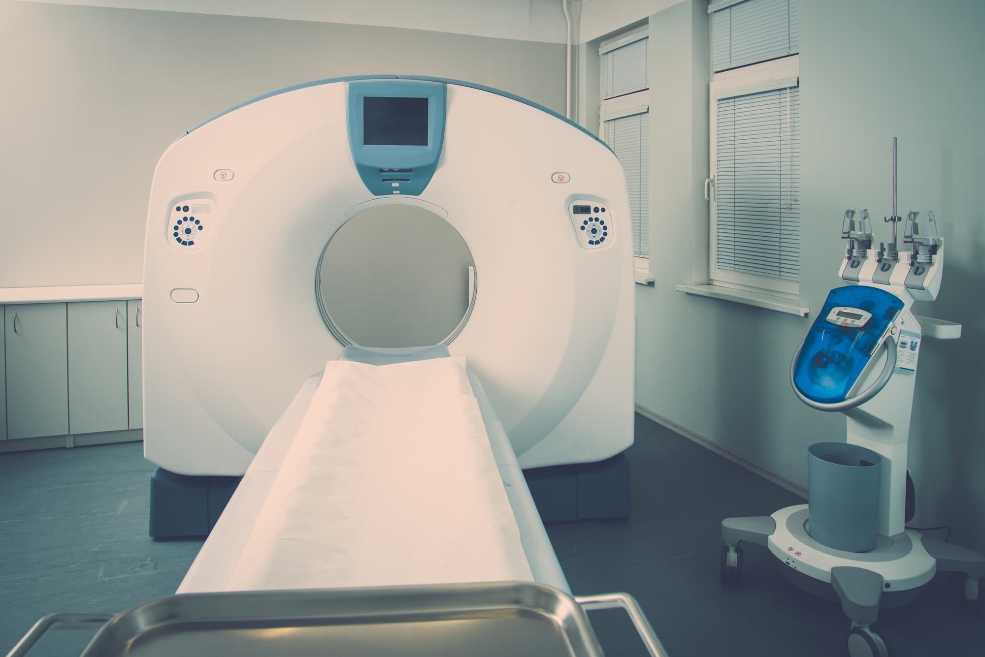 CT scanner in a hospital radiology department