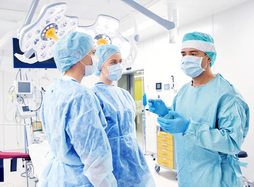 Surgical team in the operating room