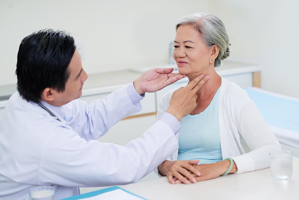 Doctor performing a specialist examination